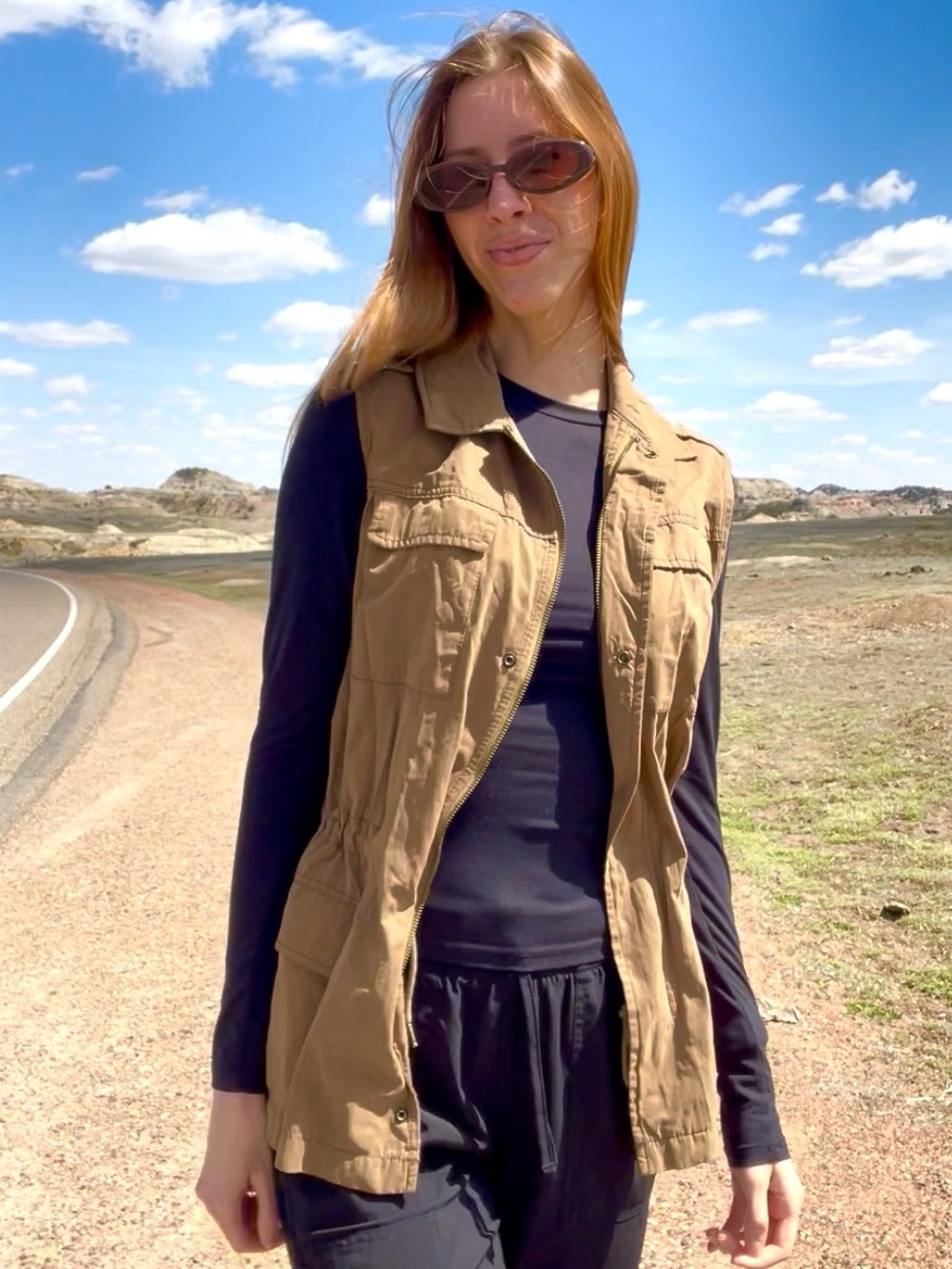 Urban Outfitters Tan Utility Vest with Pocket Details
